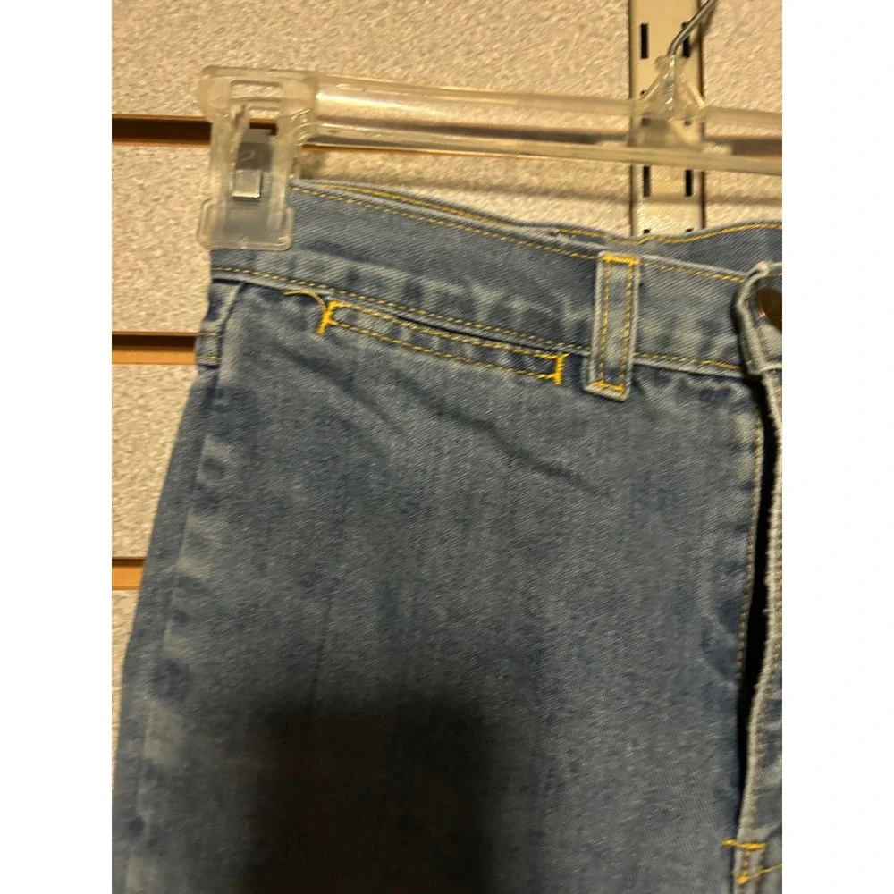 Jet Set Vintage Kids Jeans 10 Light Wash Toucan Embroidered High Waist Denim